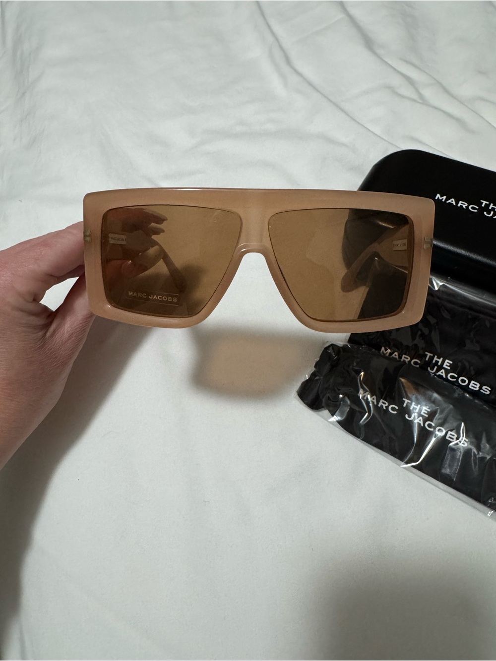 Marc Jacobs MJ1061/S sunglasses featuring a nude tan acetate frame & brown lense